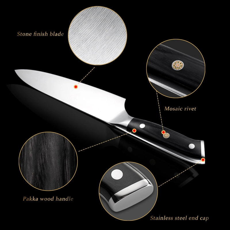 Japanese Chef Knife – Pakka Wood Handle 1.4116 High Carbon Stainless Steel