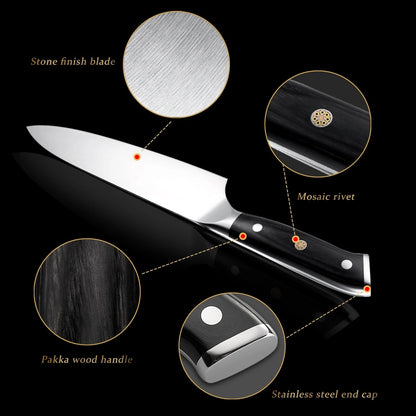 Japanese Chef Knife – Pakka Wood Handle 1.4116 High Carbon Stainless Steel