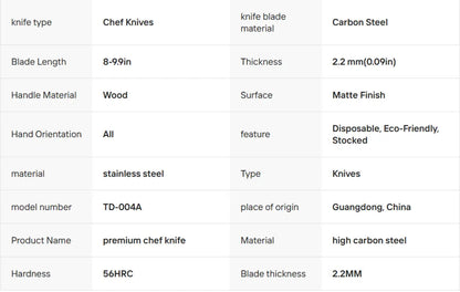 Japanese Chef Knife – Pakka Wood Handle 1.4116 High Carbon Stainless Steel